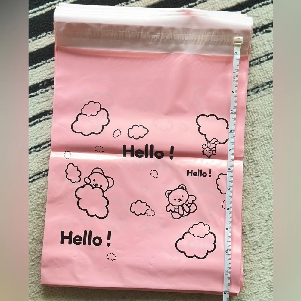 Pink Bear “Hello!” 100PCS *Poly Mailers 9.75x12 Inch